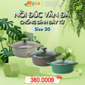 Nồi Đúc Vân Đá Nguyên Khối Cao Cấp - Size 20